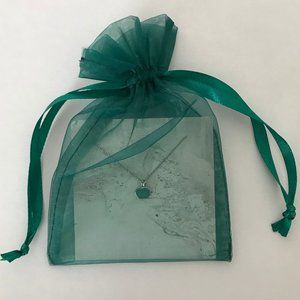 Silver Apple Charm Necklace NWOT